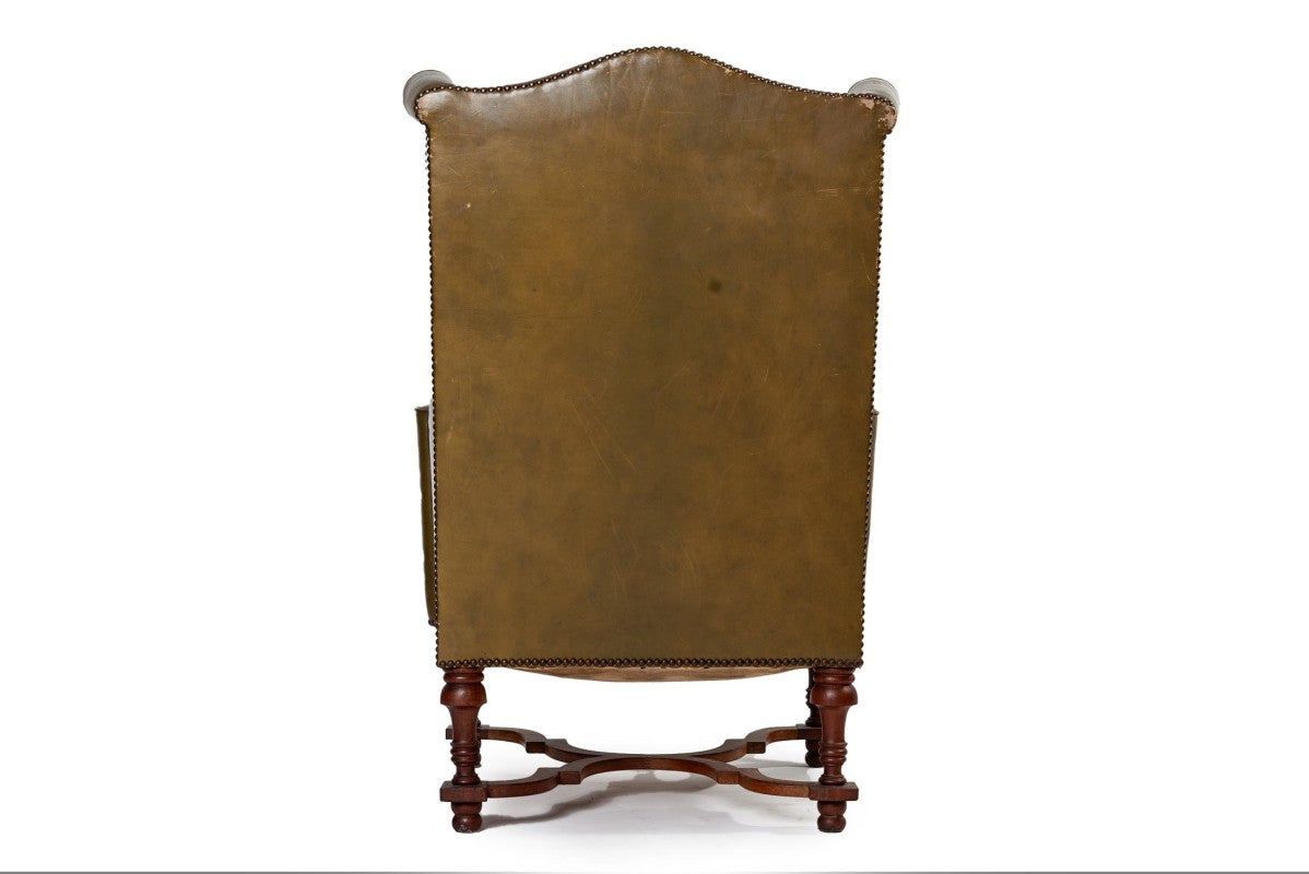 Coppia di poltrone chesterfield bergere inglese originale verde